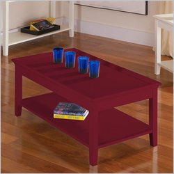 Riverside Splash Of Color Cocktail Table in Chili Pepper Red
