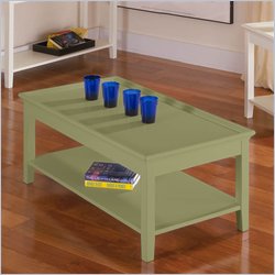 Riverside Splash Of Color Tray Top Cocktail Table in Ivy Green
