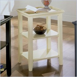 Riverside Splash of Color Tray Top Accessory Table in Shores White by Riverside Furniture