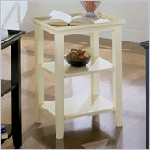 Riverside Splash Of Color Tray Top Accessory Table in Shores White