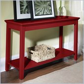 Riverside Splash Of Color Tray Top Sofa Table in Chili Pepper Red 