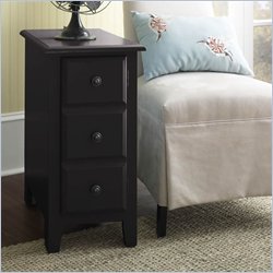 Riverside Splash Of Color Chairside Media Table in Antique Black
