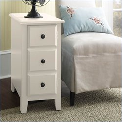 Riverside Splash Of Color Chairside Media Table in Shores White