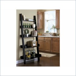 Riverside Furniture Lifestyles Leaning Bookcase in Antique Black