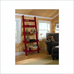 Riverside Furniture Lifestyles Leaning Bookcase in Chilli Pepper Red Furniture Office Bookcases Riverside Furniture 364170