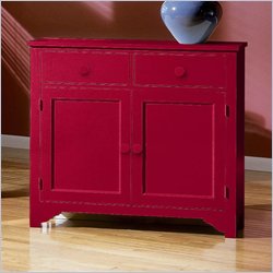 Riverside Splash Of Color Vestibule Cabinet in Chilli Pepper Red Best Price