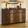 ADD TO YOUR SET: Riverside Furniture Belize Server in Old Word Distressed Pine