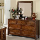 Riverside Furniture Craftsman Home Dresser and Mirror Set