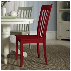 Riverside Furniture Slat Back Side Chair in Chili