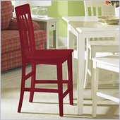 RiverArm Furniture Slat Back Back Counter Stool in Chili