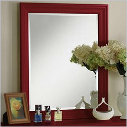 Riverside Furniture Splash of Color Vertical Mirror in Chili