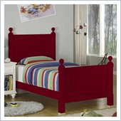 Riverside Furniture Splash of Color Twin Panel Bed in Chili