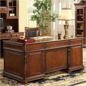 Riverside Furniture Bristol Court Executive Desk in Cognac Cherry
