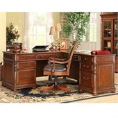 Riverside Furniture Bristol Court L-Desk And Return in Cognac Cherry