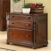 Riverside Furniture Bristol Court Lateral File Cabinet in Cognac Cherry