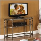 Riverside Furniture Southbury Console Table/TV Stand Base-Glass in Classic Bronze