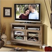 Riverside Furniture Coventry Corner TV Console in Weathered Driftwood