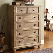 Riverside Furniture Coventry 5-Drawer Chest in Driftwood