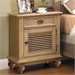 ADD TO YOUR SET: Riverside Furniture Coventry Shutter Door Nightstand in Driftwood