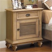 Riverside Furniture Coventry Shutter Door Nightstand in Driftwood