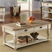Riverside Furniture Coventry Two Tone Cocktail Table in Dover White