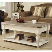 Riverside Furniture Coventry Two Tone Cocktail Table in Dover White