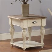 Riverside Furniture Coventry Two Tone End Table in Dover White