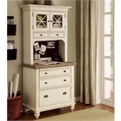 Riverside Furniture Coventry Two Tone Workstation in Dover White
