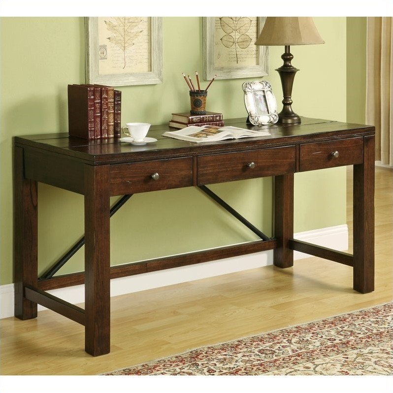 Riverside Furniture Castlewood Writing Desk in Warm Tobacco