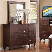 Riverside Furniture Castlewood Door Dresser in Warm Tobacco