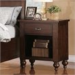 ADD TO YOUR SET: Riverside Furniture Castlewood 1-Drawer Nightstand in Warm Tobacco