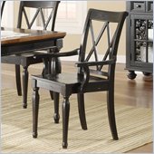 Riverside Furniture Delcastle Arm Chair in Aged Black