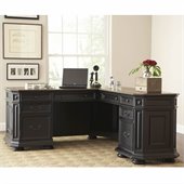 Riverside Furniture Allegro L-Desk And Return in Rubbed Black