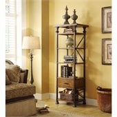 Riverside Furniture Lennox Street Etagere in Landmark Worn Oak