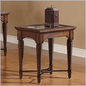 Riverside Furniture Monterey Chairside Table in Aged Ash