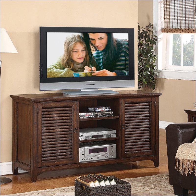 Riverside Furniture Monterey TV Console in Aged Ash