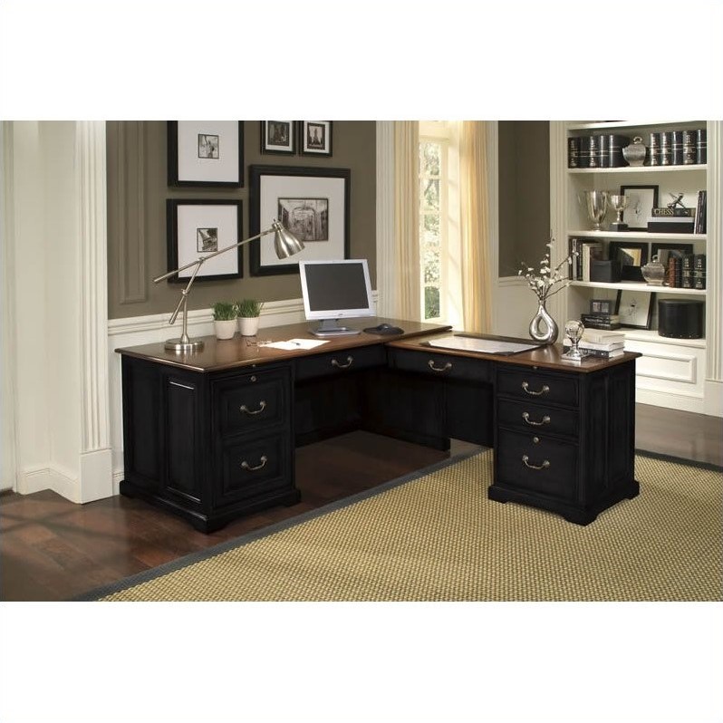 Riverside Furniture Bridgeport Workstation in Burnished Cherry