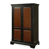 Riverside Furniture Bridgeport Computer Armoire in Antique Black