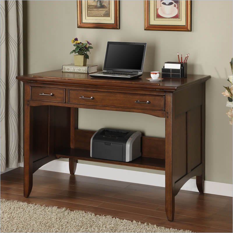 Riverside Furniture Oakton Village Project Desk in Distressed Oak