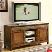 Riverside Furniture Craftsman Home TV Console in Americana Oak