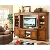 Riverside Furniture Craftsman Home TV Entertainment Center in Americana Oak