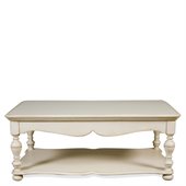 Riverside Furniture Placid Cove Rectangular Cocktail Table in Honeysuckle White