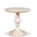 Riverside Furniture Placid Cove Round Pedestal End Table in Honeysuckle White