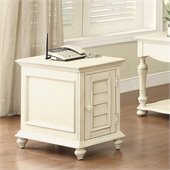 Riverside Furniture Placid Cove Chairside Chest in Honeysuckle White