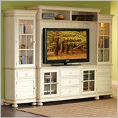 Riverside Furniture Placid Cove TV Entertainment Center in Honeysuckle White