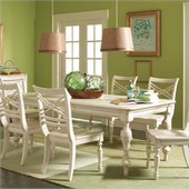 Riverside Furniture Placid Cove Rectangular Dining Table in Honeysuckle White