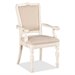 River Furniture Placid Cove Upholstered Arm Dining Chair in Honeysuckle White