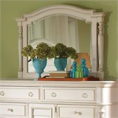 Riverside Furniture Placid Cove Arch Landscape Mirror in White
