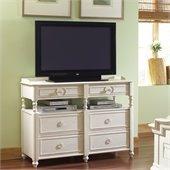 Riverside Furniture Placid Cove Media Chest in Honeysuckle White