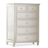 Riverside Furniture Placid Cove 6 Drawer Chest in Honeysuckle White